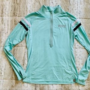 Pink Ultimate Half Zip Tiffany teal